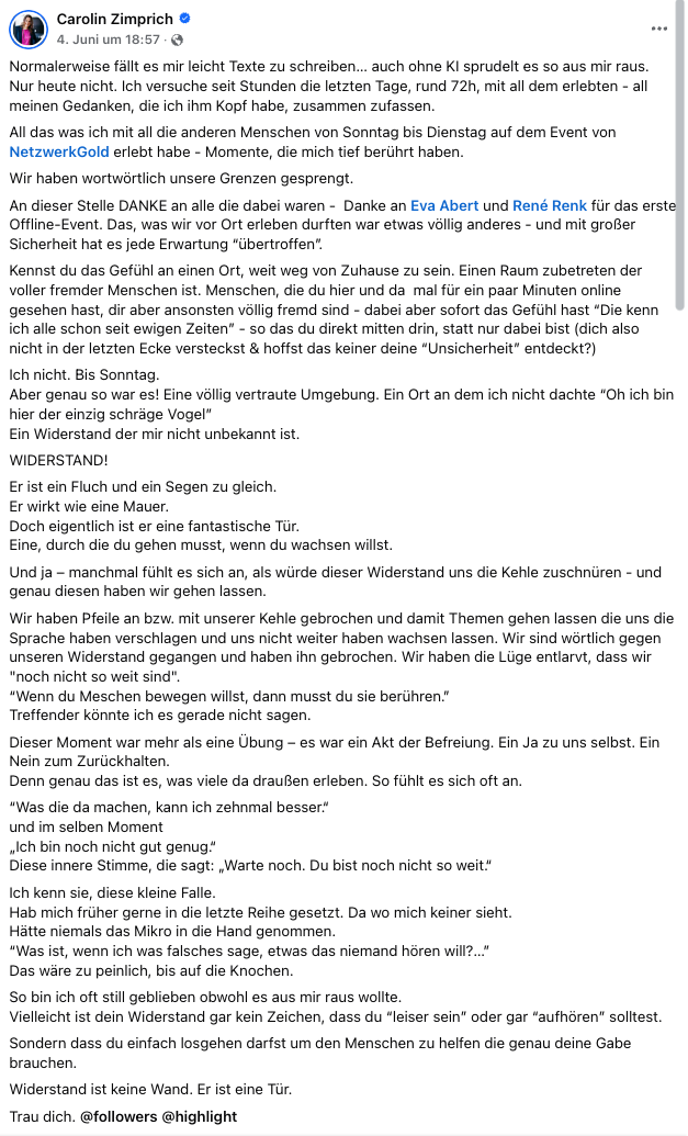 Carolin Zimprich - Widerstand